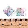Baking Painted Transparent Glass Bead Caps DGLA-N014-04E-3