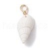 Natural Trumpet Shell Pendants PALLOY-JF02682-01-3