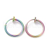 304 Stainless Steel Tubular Clip-on Earrings for Women EJEW-G299-02A-M-1