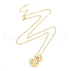 Brass Micro Pave Clear Cubic Zirconia Pendant Necklaces NJEW-Z038-01G-S-1