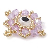 Seed Beads Beaded Charms PALLOY-MZ00344-01-4