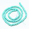 Synthetic Turquoise Bead Strands G-R344-4mm-63-2