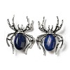 Dual-use Items Alloy Pave Jet Rhinestone Spider Brooch JEWB-C026-07E-AS-1