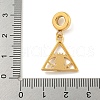 Ion Plating(IP) 304 Stainless Steel Crystal Rhinestone European Dangle Charms STAS-U005-28G-3
