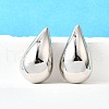 Rack Plating Brass Twist Teardrop Stud Earrings for Women X-EJEW-K247-02P-4
