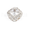 Hollow Rack Plating Brass Cubic Zirconia Beads KK-L236-13S-02-2