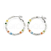 Brass Hoop Earrings EJEW-Q391-34P-2