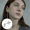   304 Stainless Steel Stud Earring Findings STAS-PH0001-09P-WH-6