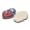 Single Face Printed Wood Big Pendants WOOD-B008-01-2