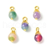 Natural White Jade Dyed Bead Pendants PALLOY-JF02306-1