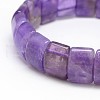 Classic Elastic Natural Gemstone Rectangle Beaded Stretch Bracelets BJEW-L333-12-2