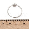 Clover Sterling Silver Adjustable Finger Rings for Women RJEW-B128-06-5