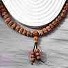Buddhist Jewelry Prayer 108 Rudraksha Seed Mala Beads Necklaces NJEW-M102-02-2