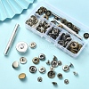 30 Sets 3 Colors Brass Snap Button Kits TOOL-YW0001-19-5