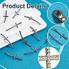   12Pcs Alloy Rhinestone Links/Connectors RB-PH0001-67-4