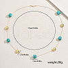 Cube Acrylic & Iron Flat Round Link Chain Long Necklaces for Women SF2895-1-5