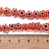 Handmade Millefiori Lampwork Beads Strands LAMP-F035-09-5
