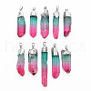 Natural Quartz Crystal Pointed Pendants G-S265-04B-1