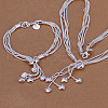 Brass Heart Charm Multilayer Necklaces & Bracelets Sets FS-WG16E6A-01-1