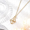 3Pcs 3 Styles 304 Stainless Steel Empty Macrame Pouch Pendant Singapore Chain Necklace Making NJEW-JN05283-5