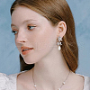 Beebeecraft 2 Pairs 2 Colors Brass Micro Pave 3A Clear Cubic Zirconia Clip-on Earrings EJEW-BBC0001-59-6