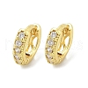 Brass Micro Pave Clear Cubic Zirconia Hoop Earrings EJEW-D311-077G-2
