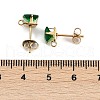 Ion Plating(IP) 304 Stainless Steel Cubic Zirconia Stud Earring Findings STAS-P373-06C-4