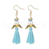 Angel 304 Stainless Steel Dangle Earrings EJEW-MZ00409-05-2