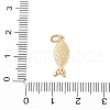 Brass Micro Pave Cubic Zirconia and Enamel Pendants KK-Q096-10G-3
