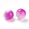 Spray Painted Resin Beads RESI-K005-01O-2