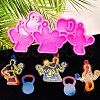 Fitness Theme Silicone Keychain Pendant Molds AJEW-M221-05-1