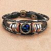 12 Constellations PU Leather Multi-strand Bracelets for Men Women WG878A3-01-1