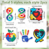 SUNNYCLUE 5 Styles Infantile Autism Theme Silicone Focal Beads SIL-SC0002-41-2