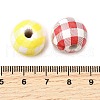 Printed Schima Wood Beads WOOD-L022-01A-3