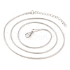Non-Tarnish 304 Stainless Steel Round Snake Chain Necklaces for Women NJEW-G140-06B-P-2
