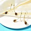 Mother's Day Jewellery Natural Pearl Dangle Earring EJEW-L099-12G-1