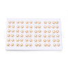 Mother's Day Jewellery Flower Brass Natural Pearl Stud Earrings PEAR-N020-06W-4