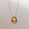 Brass Chunky Initial Pendant Necklaces WG97A63-15-1