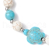 2Pcs Synthetic Turquoise Beaded Stretch Bracelets BJEW-TA00630-4