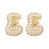 Brass Micro Pave Cubic Zirconia Stud Earrings EJEW-Z091-04G-E-2
