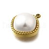 Plastic Imitation Shell Pendants STAS-H201-01C-G-2