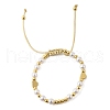ABS Imitation Pearl Beads Braided Bead Bracelets for Women BJEW-D317-09B-G-4