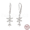Rhodium Plated 925 Sterling Silver Earring Hooks STER-D035-34P-3