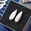 304 Stainless Steel Plastic Imitation Pearl Stud Earrings EJEW-R030-01G-01-1