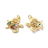 Rack Plating Eco-Friendly Brass Micro Pave Cubic Zirconia Pendants X-KK-A177-13G-1