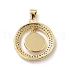 Eco-friendly Brass Micro Pave Cubic Zirconia Pendants KK-D066-21G-RS-2