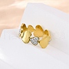 304 Stainless Steel with Rhinestone Finger Rings RJEW-Q020-15G-5