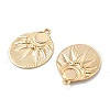 Brass Pendant Cabochon Settings KK-V003-05-2