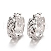 Braided 304 Stainless Steel Hoop Earrings for Women STAS-A057-17P-1