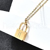 304 Stainless Steel Rolo Chain Pendant Necklaces NJEW-S444-01G-08-4